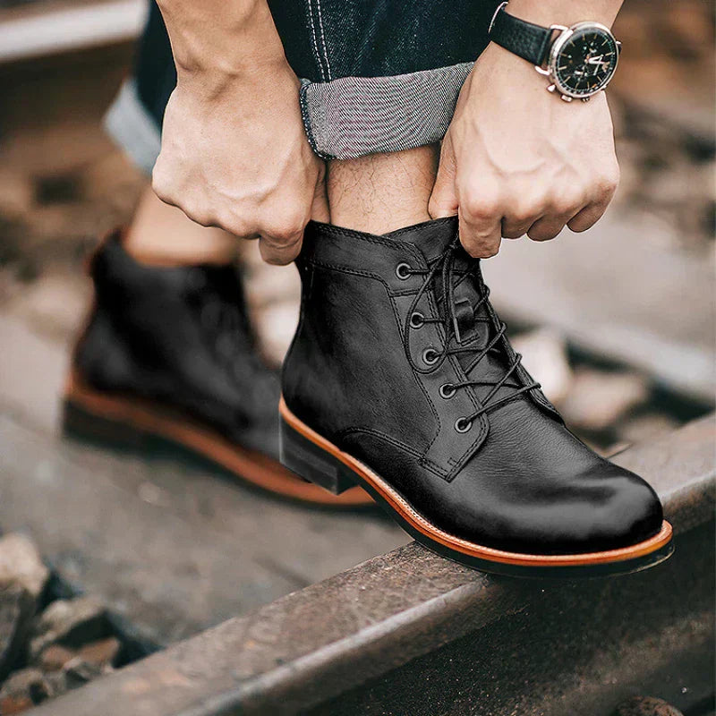 Fanum | Vintage-Inspired Men's Rounded Toe Boots – view 2
