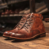 Fanum | Vintage-Inspired Men's Rounded Toe Boots – view 9