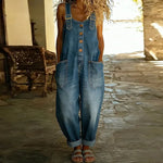 Maïwenn | Vintage dungarees with denim effect – view 3