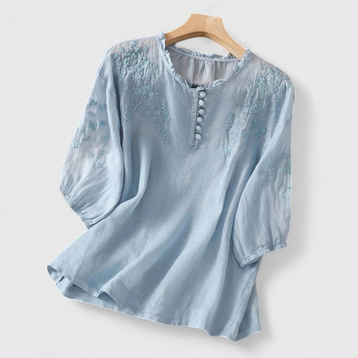 Élise | Chic Button-Up Blouse – view 3