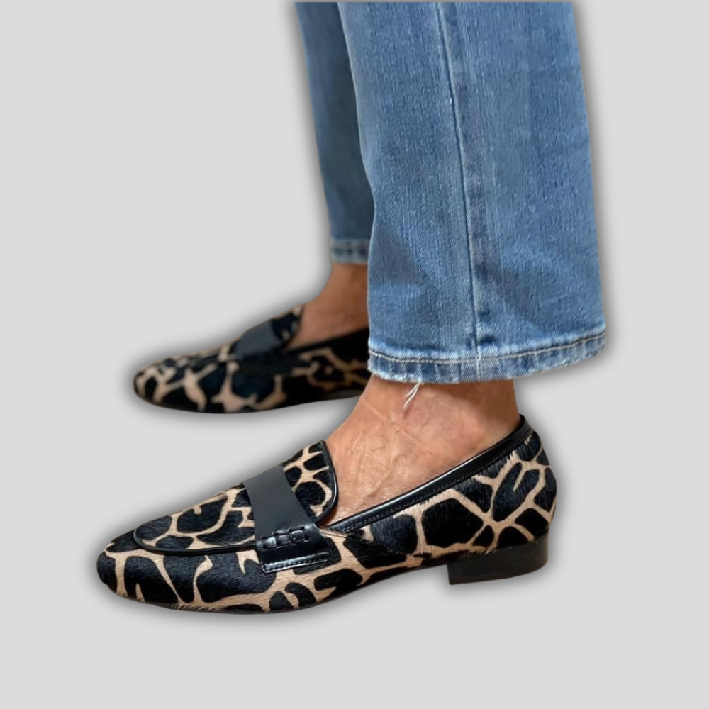 Mairead leopard comfort loafers for women | Ellie Dublin