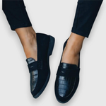 Sile croc-effect loafers for women | Ellie Dublin