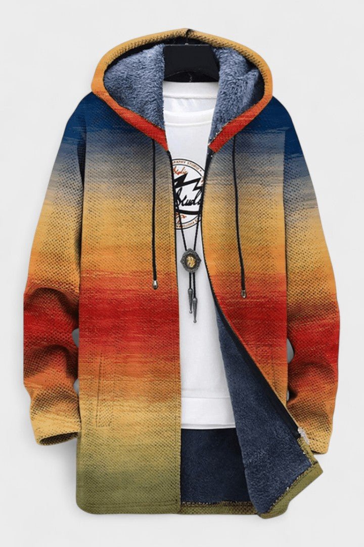 Emer geometric hooded cardigan for women | Ellie Dublin