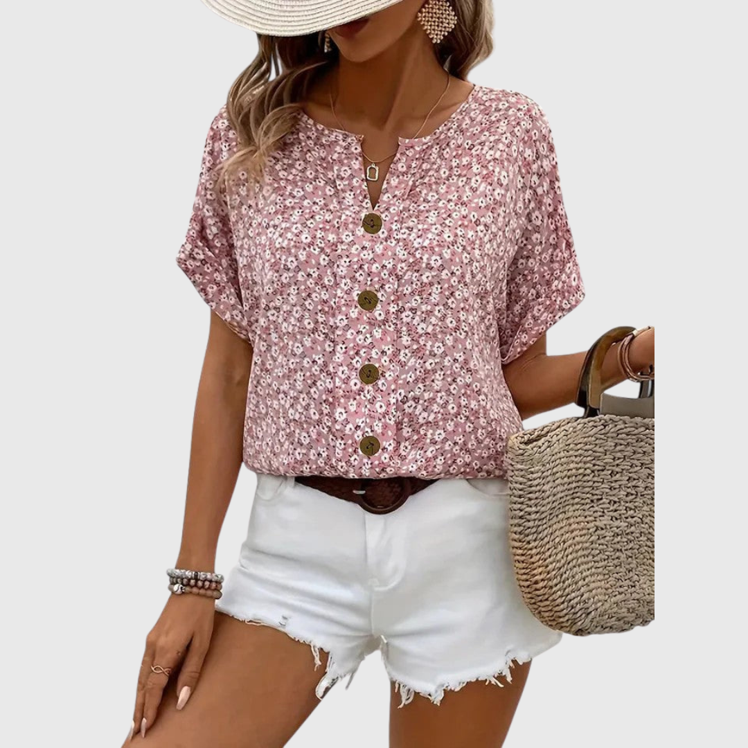 Coralie | Chic Floral Summer Blouse