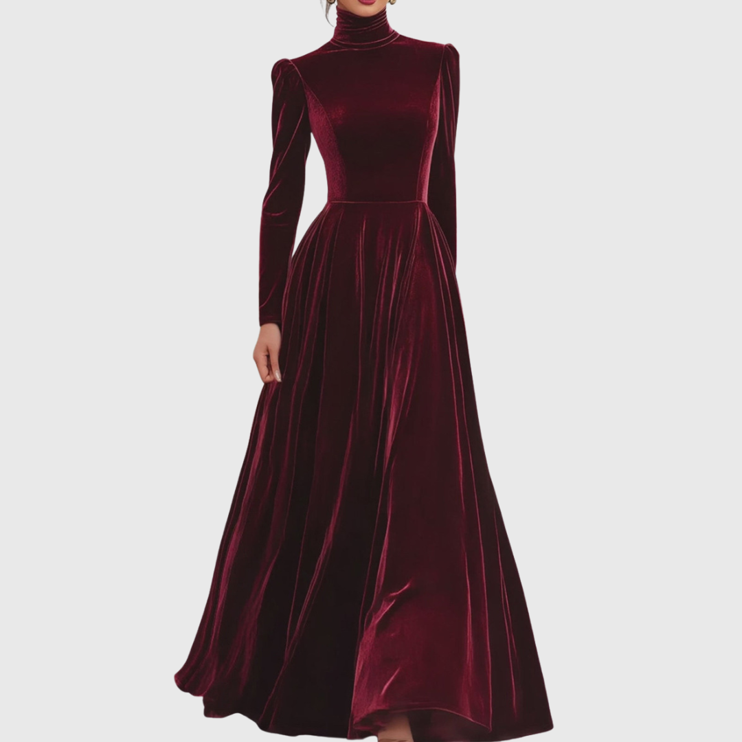 Éléonore | Maxi Dress with High Neck