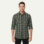 The Hawthorne Creek Men’s Vintage Plaid Denim Shirt Jacket – view 2