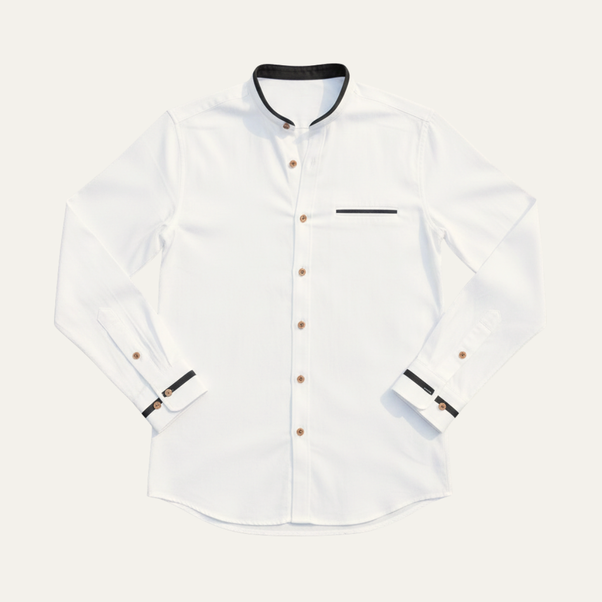 The Silverhaven Ridge Men’s Standing Collar Business Button-Up Shirt – view 7