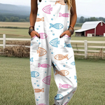 Ocean Whimsy Dungarees