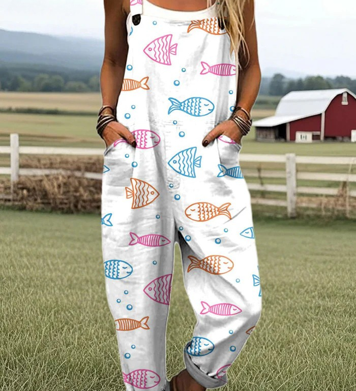 Ocean Whimsy Dungarees