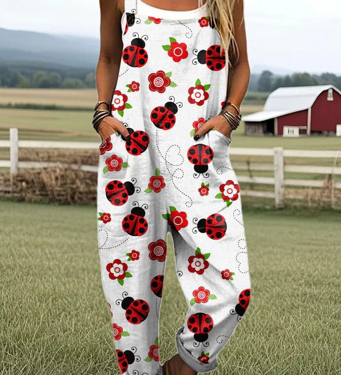Ladybug Lane Dungarees