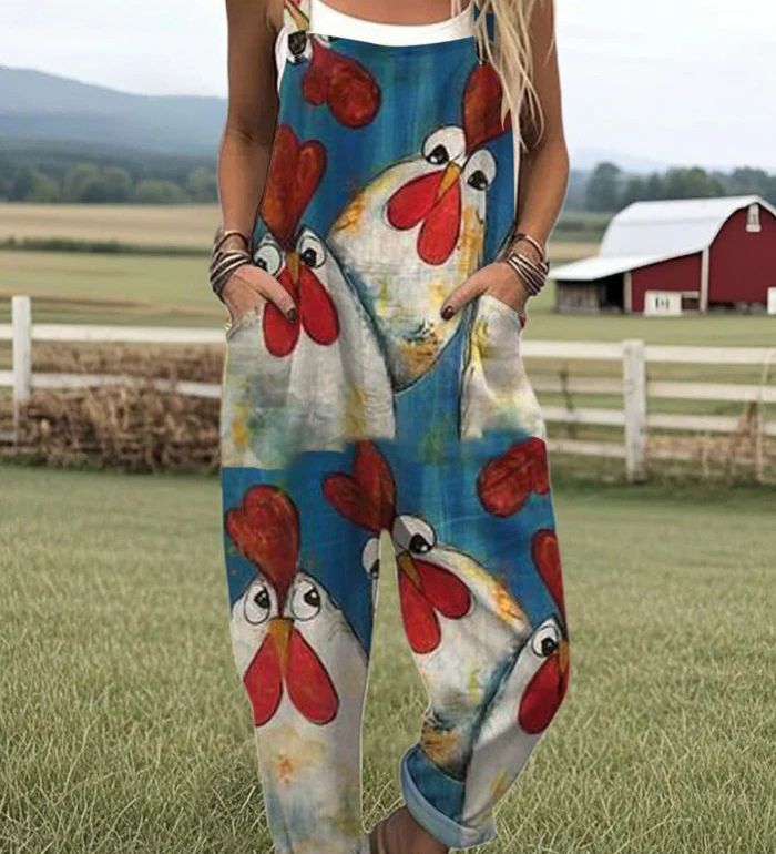 Cluckin’ Cute Dungarees