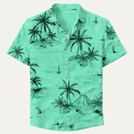 The Glencrest Park Men’s Timeless Tropical Coconut Print Hawaiian Beach Shirt