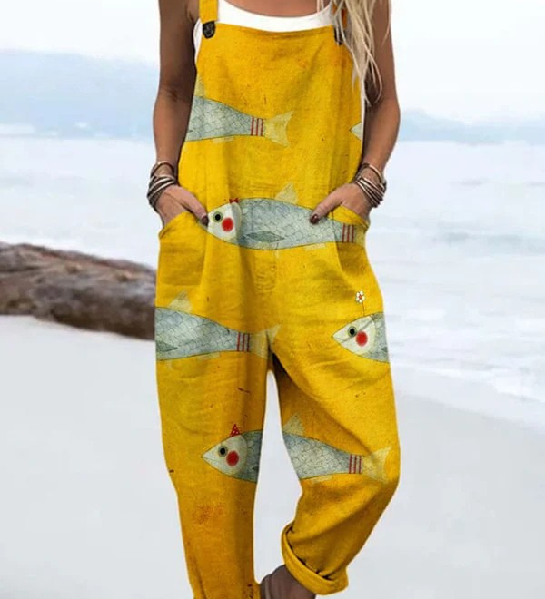 Sunny Swimmer Dungarees