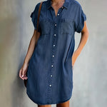Suzanne | Button-Up Shirt Dress – view 4