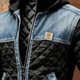 MATEO | Padded Jacket Featuring Denim Accents – view 3