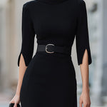 Julie | Black Midi Dress – view 3