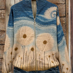 Eabha quilted dandelion zip cardigan for women | Ellie Dublin