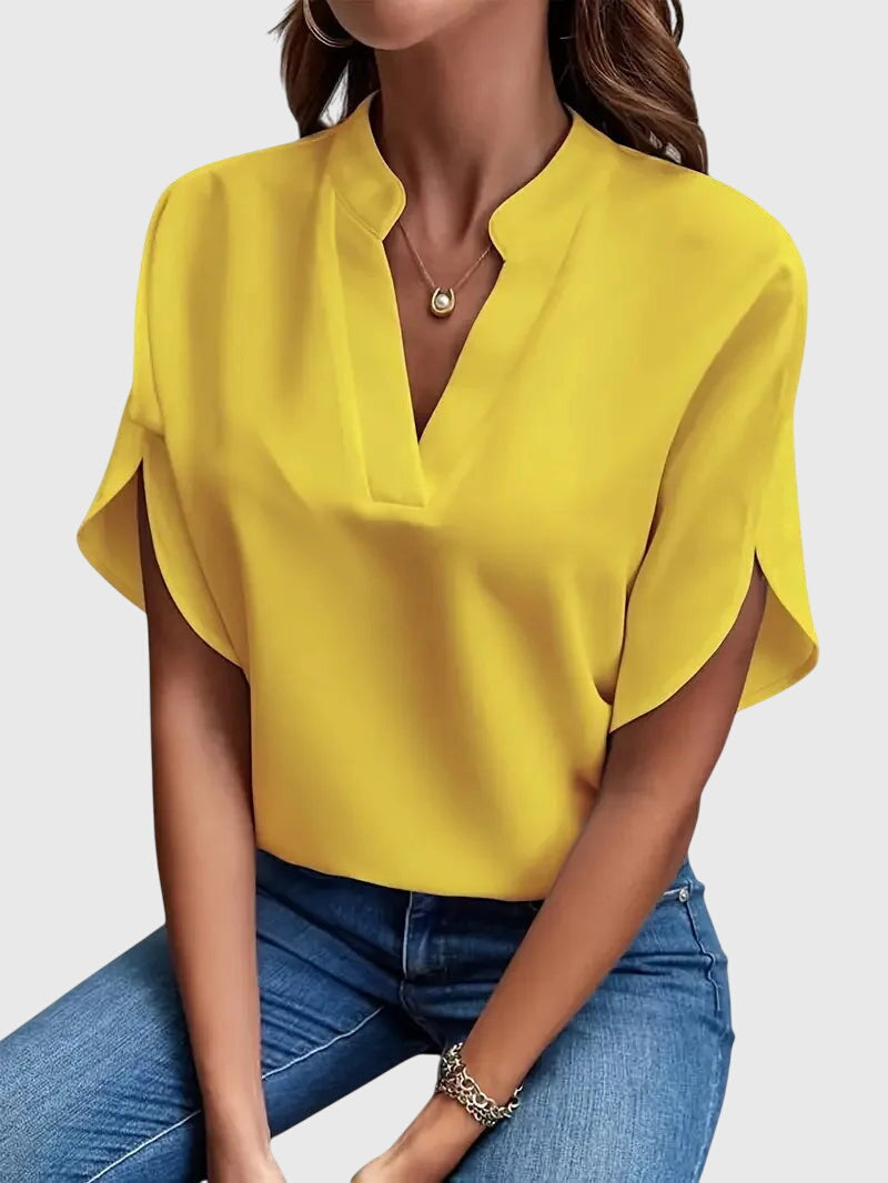 Isabelle | Luxuriously Soft V-Neck Top – view 9