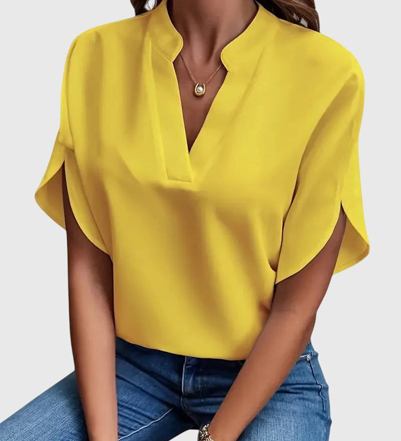Isabelle | Luxuriously Soft V-Neck Top – view 9