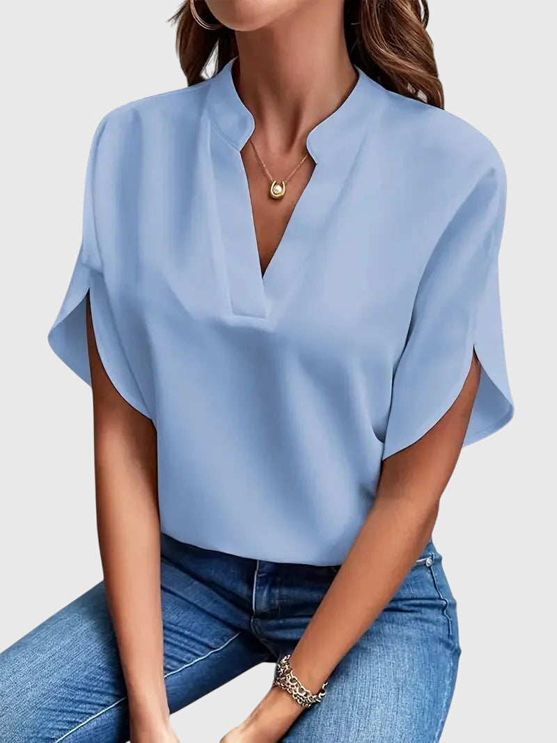 Isabelle | Luxuriously Soft V-Neck Top – view 6