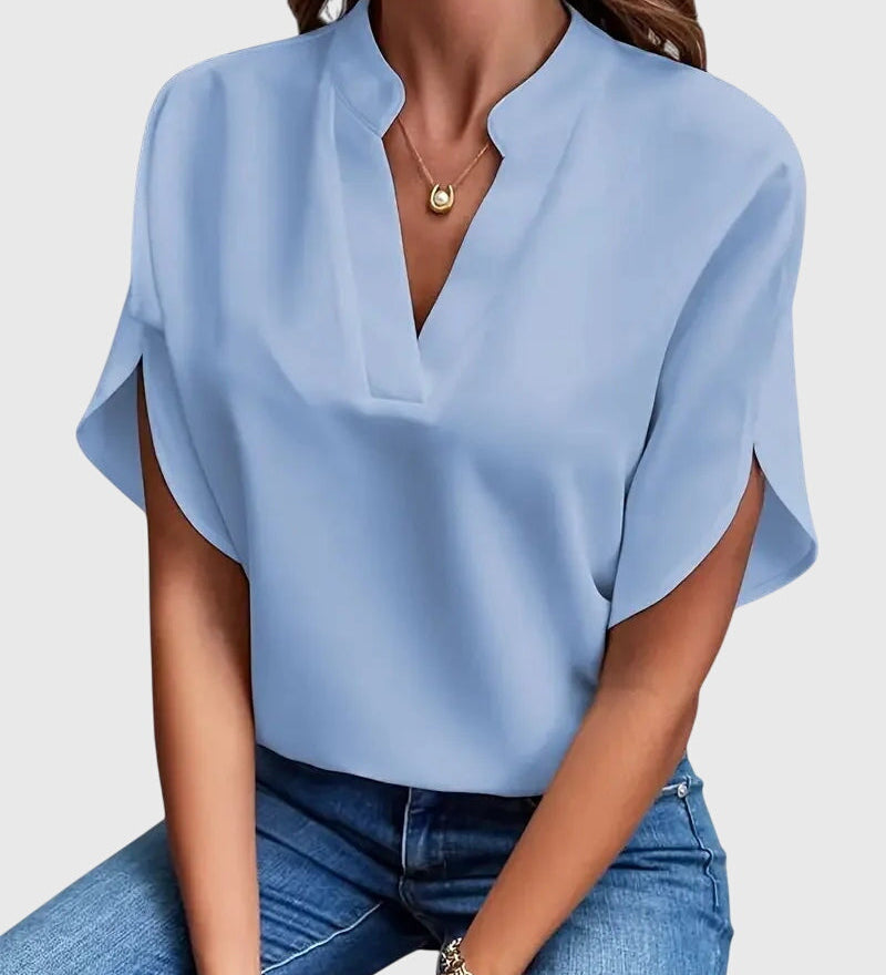 Isabelle | Luxuriously Soft V-Neck Top – view 6