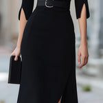 Julie | Black Midi Dress – view 4