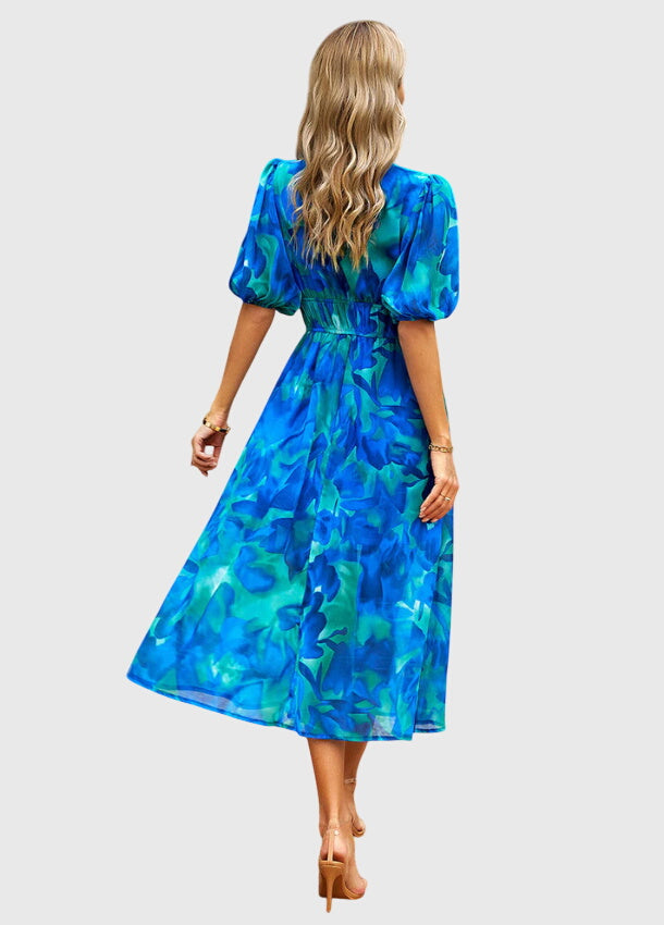 Merlin | Flattering Floral Midi Dress – view 7