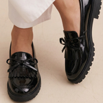 Cailie - Bow-Embellished Fringe Shoes – view 2