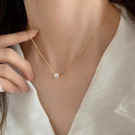 Clea Moissanite Pendant Necklace – view 2