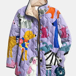 Jacinta little dogs quilted jacket for women | Ellie Dublin