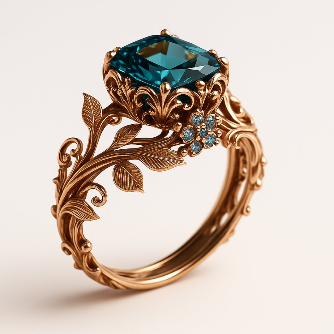 Eco-Friendly Green Crystal Ring – view 3