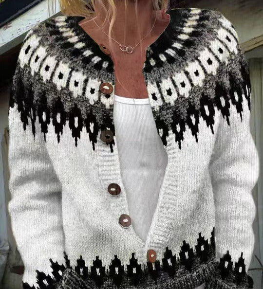 Ava vintage Icelandic cardigan for women, view 2