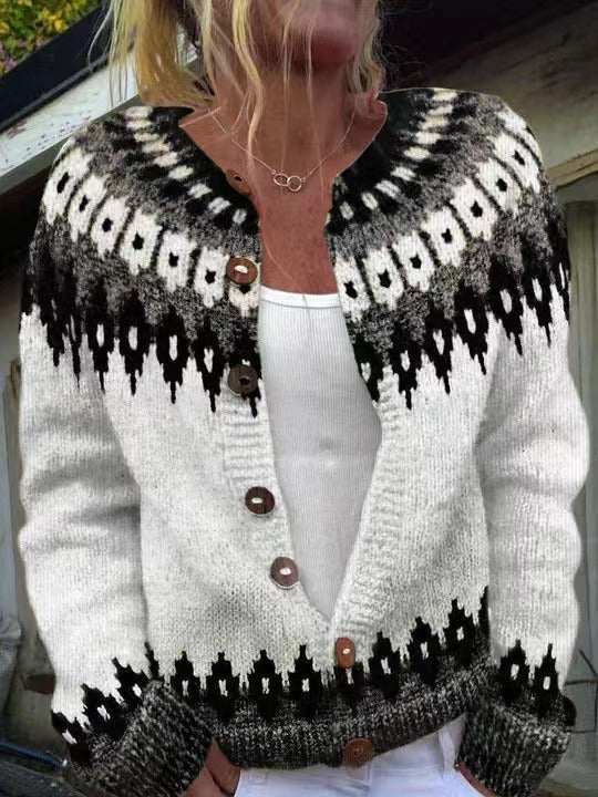 Ava vintage Icelandic cardigan for women, view 2
