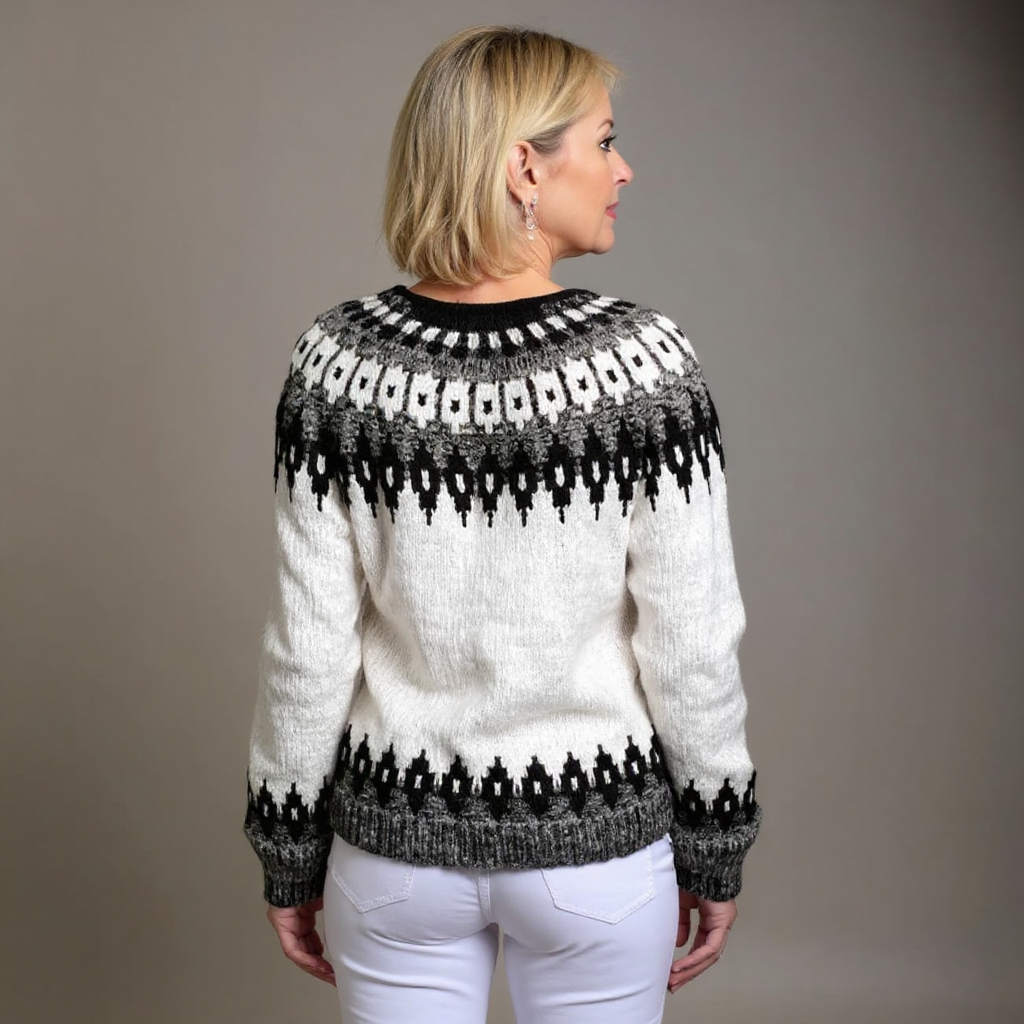Ava vintage Icelandic cardigan for women, view 3