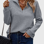 Christine | Stylish Half-Zip Sweater – view 9