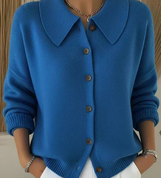 Vespera button collar cardigan for women | Ellie Dublin