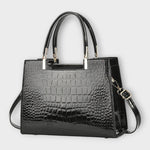 Emilie | Glossy Crocodile Tote – view 2