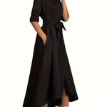 Martine | Perfect Buttoned Maxi Dress for Parties – view 12