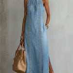 Soline | Retro Lace Denim Dress – view 3