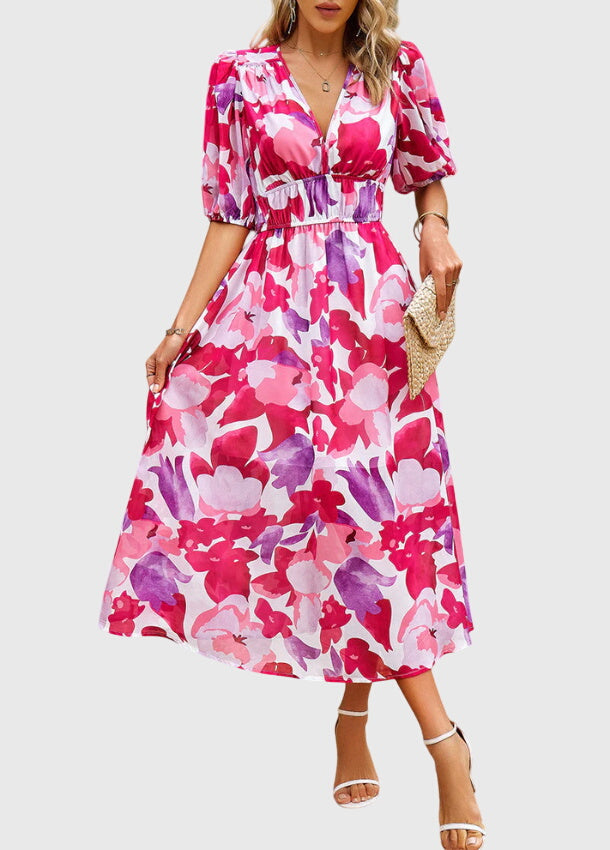 Merlin | Flattering Floral Midi Dress – view 14