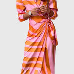 Everly | Elegant Wrap Dress with Print – view 2
