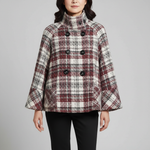 Beatrice | Checked Cape Jacket