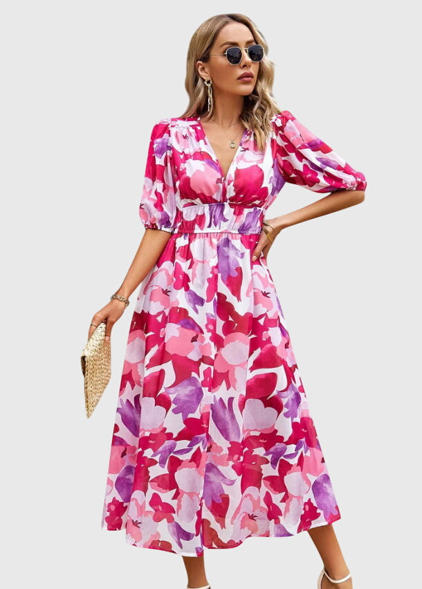 Merlin | Flattering Floral Midi Dress – view 15
