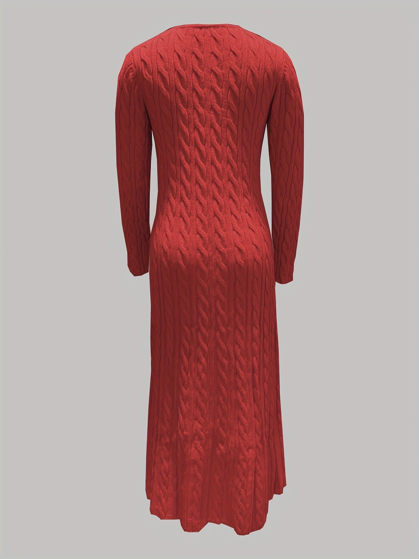 Sarah | Comfortable Cable Knit Maxi Dress – view 7