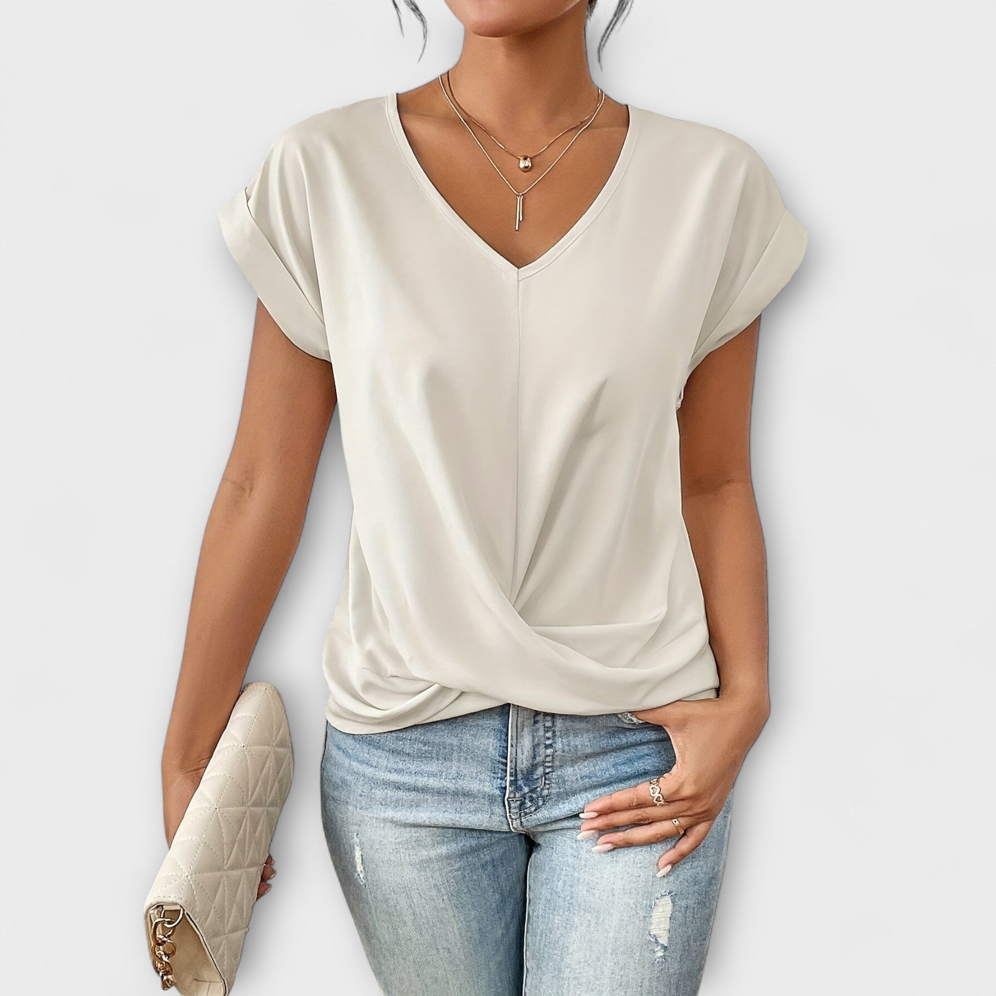 Claire | Stylish V-Neck Blouse – view 7
