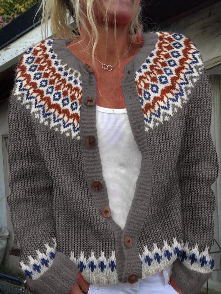Bella vintage Icelandic cardigan for women, view 2
