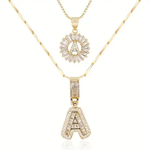 Moissanite Initial Pendant