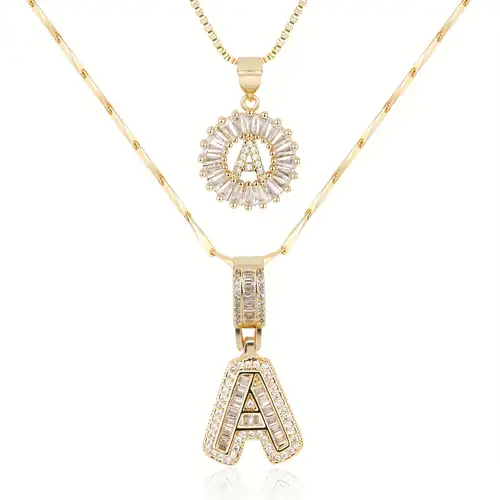 Moissanite Initial Pendant