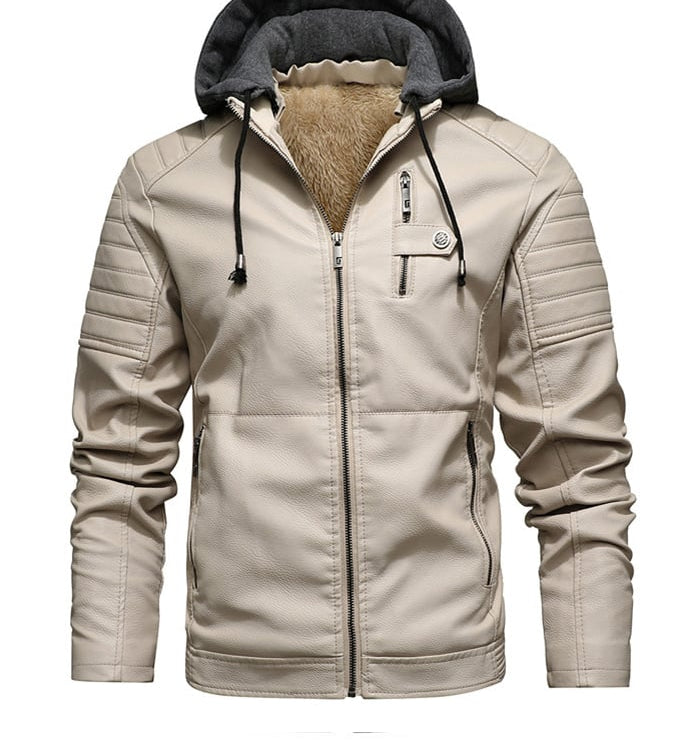 Matej | Padded Hooded Jacket with Look Finish – view 3
