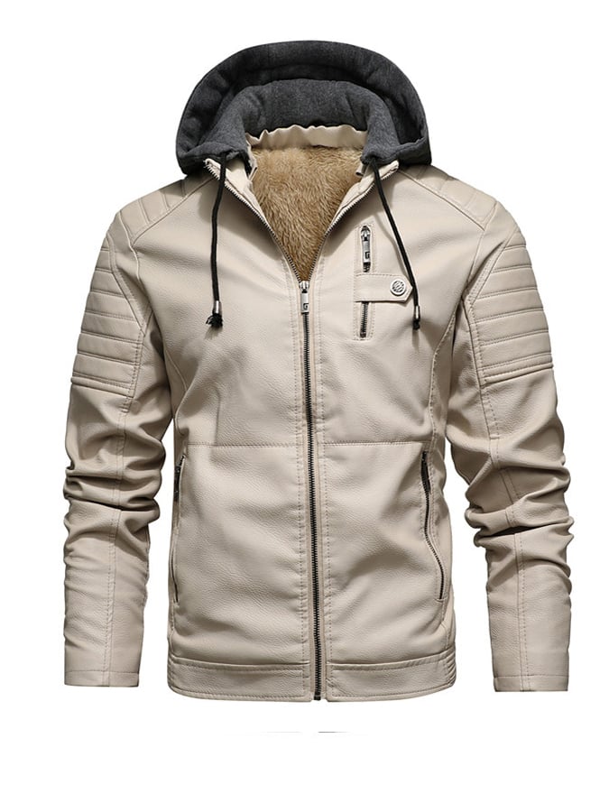 Matej | Padded Hooded Jacket with Look Finish – view 3